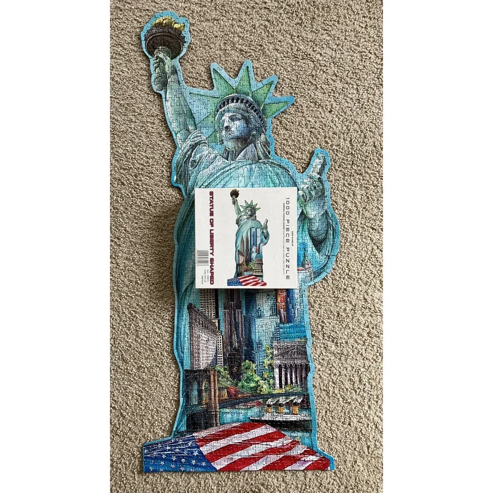 Statue of Liberty Shaped 1000 Piece Jigsaw Puzzle Made in the USA